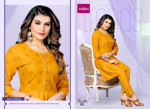 Nish Shweta Rayon Slub Designer Kurti Pent Collection